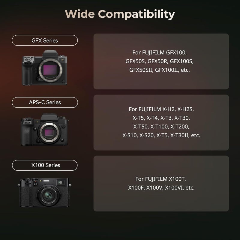 SMALLRIG غطاء حذاء ساخن لكاميرات FUJIFILM X100VI X100V X-E5 X-T4 X-T3 X-T30 X-T30II X-E4 X-T50 X-S20 X-S10 XPro3 X-H2s X-H2 GFX100S GFX100 II GFX50SII فضي - 4697 - Image 2